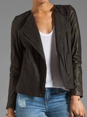 Vince Black Leather Jacket